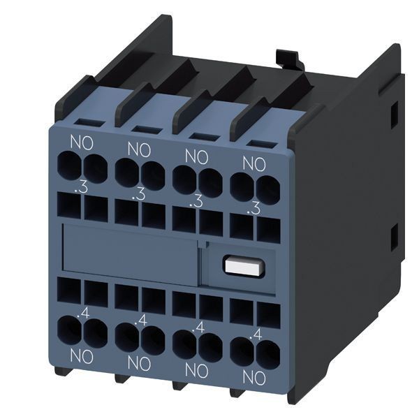 SIRIUS 3RH2911-2FA40 Auxiliary Switch Block, 24/230 VAC/24/110/220 VDC, 1/3/10 A, 4 Contacts