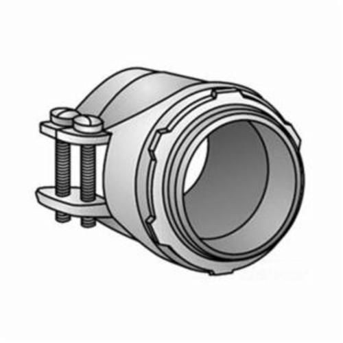 24-300O-Z/Gedney 24-150 Type 24 Straight Squeeze Conduit Connector With Locknut, 1-1/2 in Trade, 1-5/8 to 1-7/8 in Cable Openings, For Use With Armored/FMC Cable, Malleable Iron, Zinc Electroplated