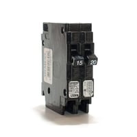 Siemens Q1520NC Type QT Duplex Low Voltage Miniature Non-Current Limiting Molded Case Circuit Breaker, 120 VAC, 15 to 20 A, 10 kA Interrupt, 1 Poles, Thermal/Magnetic Trip