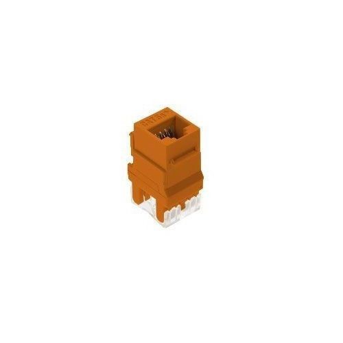 On-Q® WP3450OR Vertical Orientation Keystone Connector, Cat 5e Module, Surface Mount, 1 Port, Plastic, Orange