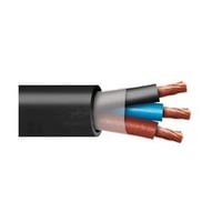 TRAY12/4Tray Cable, Stranded, 12 AWG, 4 Conductors, Copper, 600 Volts, Black, PVC