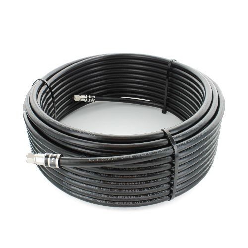 951175Wilson Electronics 951175 Coaxial Cable, F-Male to F-Male Connectors, 75 ft L, Black