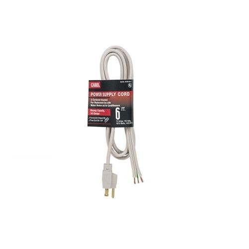00436.63.17A/C Extension Cord, 14/3, 6 ft, 3-SPT Cord, 125 Volts, Beige