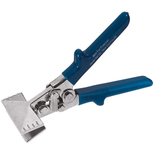 Klein® 86553 Straight Hand Seamer, 22 to 24 ga Metal Gauge, 3 in Broader Jaw, Vinyl Grip Handle