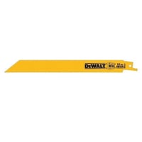 DeWALT® DW4821B25 Straight Back Reciprocating Saw Blade, 8 in L x 3/4 in W, 18, Bi-Metal Body, Universal/Toothed Edge Tang