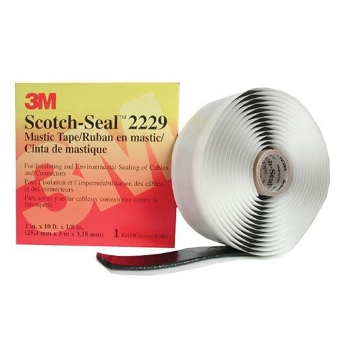 Scotch-Seal™ 2229 Single Coated Electrical Tape, 1 in W x 10 ft Roll L, 125 mil THK, Black