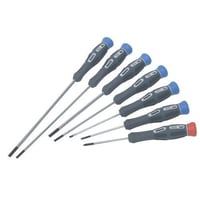 IDEAL® 36-248 Electronic's Screwdriver Set, 7 Pieces, Steel Blade/Vanadium Steel, Polished Chrome