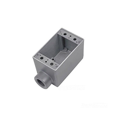 ADFS-2T&B® ADFS-2 Type FS Dead End Deep Style Device Box, Die Cast Aluminum, 31.3 cu-in Capacity, 1 Gangs, 1 Outlets, 1 Knockouts, 4-9/16 in H x 2-13/16 in W x 3-1/16 in D