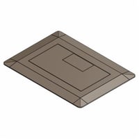 E9761BCarlon® E9761B Multi-Gang Non-Metallic Floor Box Cover, 5 in L x 7.13 in W, Thermoplastic