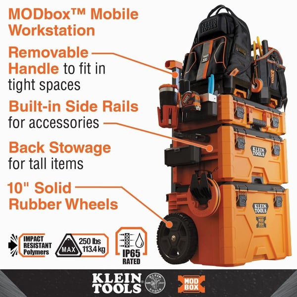 54802MBKlein® 54802MB Rolling Toolbox, 44 in H x 19.88 in W
