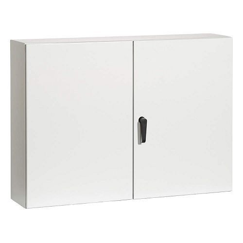 8017590Rittal 8017590 WM Series 2-Door Compact Enclosure, 47 in W x 12 in D, NEMA 12/IP55, Carbon Steel