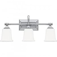 NL8603CQuoizel Inc NL8603C Nicholas Vanity Wall Bath Light, Incandescent Lamp, 120 V, Polished Chrome Housing, (3) Lamps