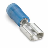 RB2577FSta-Kon® RB14-250F Female Disconnect, 16 to 14 AWG Conductor, 0.25 in W x 0.032 in THK Tab, Brazed Seam Barrel, Brass, Blue, Insulated