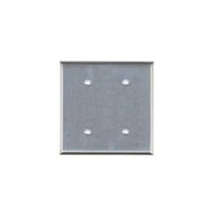Mulberry 97152 Standard Blank Wallplate, 2 Gangs, 4.5 in H x 4.562 in W, 430 Stainless Steel, Silver