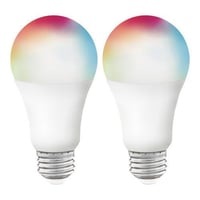 S11253SATCO® S11253 STARFISH™ A19 LED Lamp, RGB Color Changing, 120 V, 9.5 W, 800 Lumens, 2 Pack