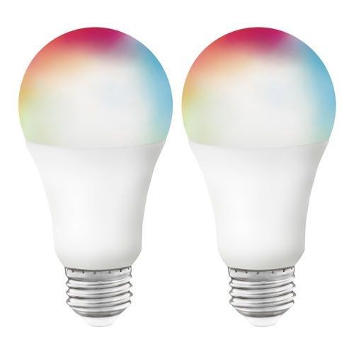 S11253SATCO® S11253 STARFISH™ A19 LED Lamp, RGB Color Changing, 120 V, 9.5 W, 800 Lumens, 2 Pack