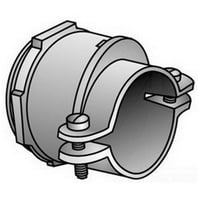 O-Z/Gedney KC-300 Type KC Cable Connector, 3 in Trade, 2.94 to 3.5 in Cable Openings, For Use With Armored Cable, Flexible Metal Conduit, Interlocked AC-38 Cables, NM and SE Cable, Malleable Iron, Electro-Zinc Plated