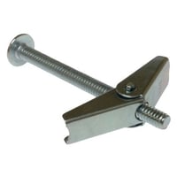 J1550Metallics J1519 Spring Wing Toggle Bolt, 3/8-16 Screw, 3 in OAL, Steel, Round Head, 1 in Drill