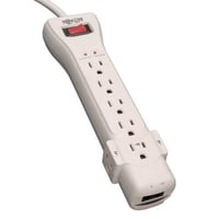 SUPER7TEL15Tripp Lite Protect It!® SUPER7TEL15 Surge Protector With Right-Angle Plug, 120 VAC, 15 A, 7 Outlets, 15 ft L Cord, Wall Mount