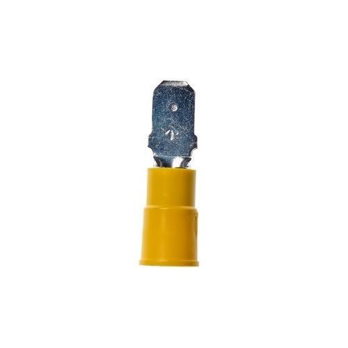 051128-587213M™ Scotchlok™ 051128-58721 Insulated Male Disconnect, 12 to 10 AWG Conductor, 1/4 in Tab, Butted Seam Barrel, Copper