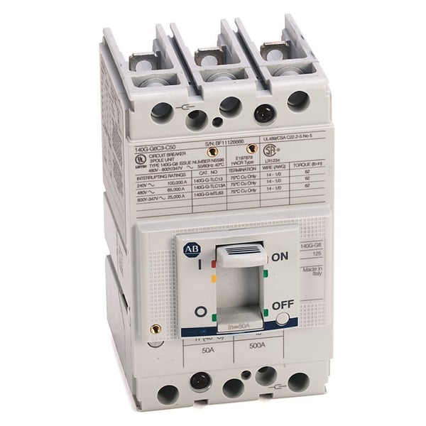 140G-G6C3-C90Allen-Bradley, 140G - Molded Case Circuit Breaker, G frame, 65 kA, T/M - Thermal Magnetic, Rated Current 90 A