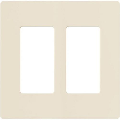 Claro® CW-2-LA Oversize Rectangular Wallplate, 2 Gangs, 4.69 in H x 4.75 in W, Plastic, Light Almond