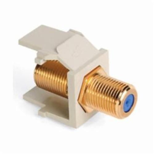 40831-BILeviton® QuickPort® 40831-BI Type F Feed-Through Adapter, Female End A, Female End B, Ivory