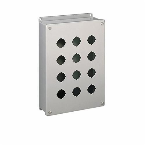 E3PBSSnVent HOFFMAN E3PBSS Pushbutton Enclosure, 8 in L x 3-1/4 in W x 2-3/4 in D, NEMA 4X/IP66 NEMA, 304 Stainless Steel
