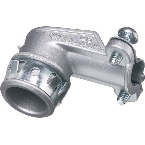 Arlington SNAP-TITE® 85AST Cable Connector With Insulated Throat and Spring Steel Clip, 3/8 in Trade, 1/2 in Knockout, 0.37 to 0.51 in Cable Openings, Die Cast Zinc