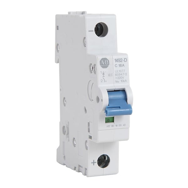 1492-D1C130Allen-Bradley 1492-D1C130 1492-D DC High Voltage Miniature Circuit Breakers, Trip Curve C, 1-Pole, 13A