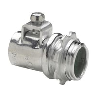 ACB50EATON Crouse-Hinds ACB50 Straight Conduit Connector, 1/2 in Trade, 0.52 to 0.92 in Cable Openings, Steel, Electro-Plated Zinc