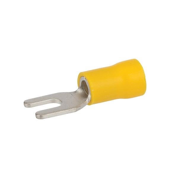 S12-6VNSI Miniterms S12-6V-S S Series Insulated Spade Terminal, 12 to 10 AWG Conductor, 1.103 in L, Butted Seam Barrel, Copper, Yellow