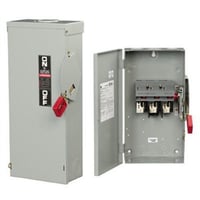 TH3361RGeneral Electric Spec-Setter™ TH3361R Heavy Duty Fusible Safety Switch, 600 VAC, 30 A, 7.5 hp Standard Fuse/20 hp Time Delay, 3 Poles