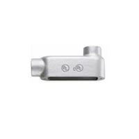 Crouse-Hinds Condulet® LB400M Type LB Conduit Outlet Body, 4 in Hub, 5 Form, 324 cu-in Capacity, Malleable Iron, Aluminum Acrylic Painted/Electro-Galvanized