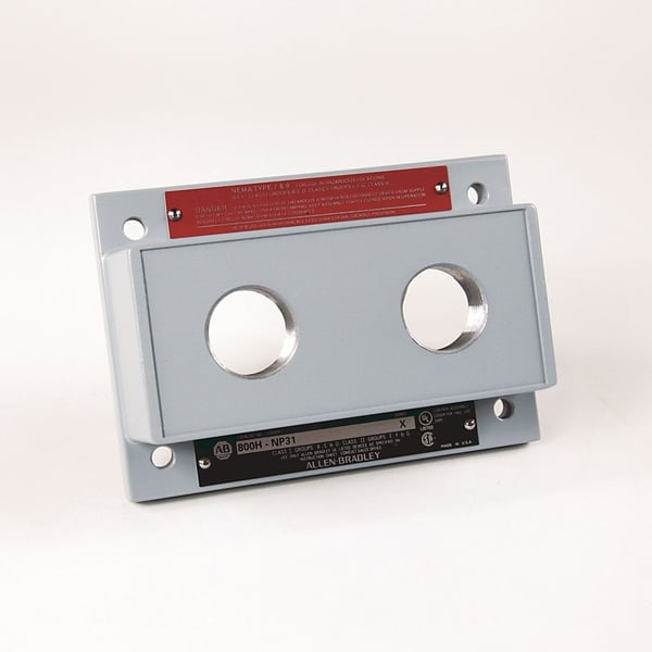 Allen-Bradley 800H-NP31 800H PB Enclosure Cover, Type 7&9, Component Type Button, Two Hole, Class I Div. 1 Application