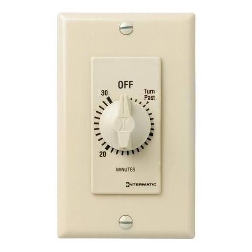 Intermatic® FD30MC FD Series Auto Off Decorator Mechanical Spring Wound Timer, 30 min Setting, 125/257 VAC, 1 hp, 2 hp hp, 1NO/SPST Contact, 1 Poles