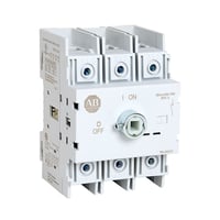Allen-Bradley 194U-A30-1753 194U Base /DIN Mount Disconnect, 30A, 3 Pole, Open, On-Off
