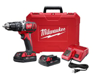 2607-22CTMilwaukee® M18™ 2607-22CT Cordless Hammer Drill/Driver Kit, 1/2 in Metal Single Sleeve Ratcheting Lock Chuck, 18 VDC, 400/1800 rpm No-Load, Lithium-Ion Battery