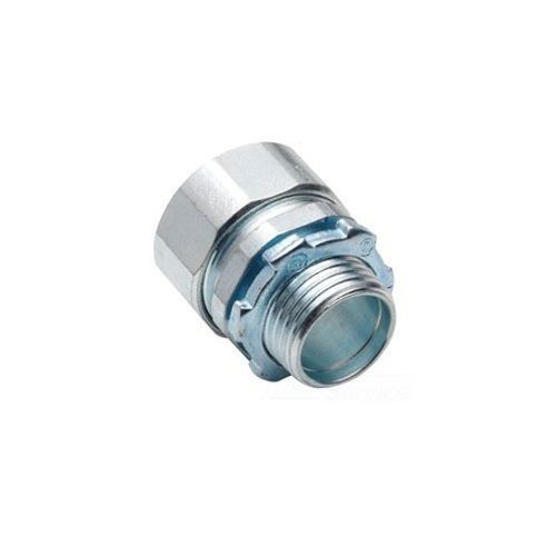 Steel City® HC-105 Non-Insulated Set Screw Connector, 1-1/2 in Trade, For Use With IMC/Rigid Conduits, Steel, Zinc Plated