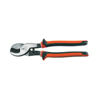 63050-EINSKlein® 63050-EINS High Leverage Electrician's Cable Cutter, 4/0 AWG, 2/0 AWG, 24 AWG Cable/Wire, 9-5/8 in OAL, Shear Cut, Steel Jaw, ASTM F1505