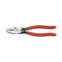 HD213-9NETHKlein® HD213-9NETH Heavy Duty New England Nose Lineman's Plier, 1-19/32 in L x 1-1/4 in W x 5/8 in THK Tool Steel Jaw, Crosshatch Knurled Jaw Surface, High Leverage Cut, 9.34 in OAL