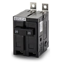 BAB2025EATON QuickLag® BAB2025 Type BAB Circuit Breaker, 120/240 VAC, 25 A, 10 kA Interrupt, 2 Poles, Non-Interchangeable Thermal Magnetic Trip