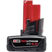 Milwaukee® M12™ REDLITHIUM™ 48-11-2440 Rechargeable Cordless Battery Pack, 4 Ah Lithium-Ion Battery, 12 VDC Charge, For Use With M12™ Cordless Power Tool