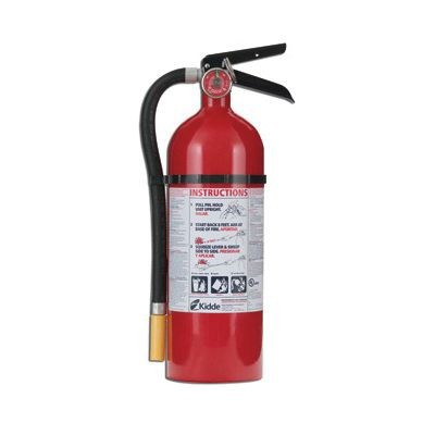 466112Kidde® 466112 Multi-Purpose Rechargeable Fire Extinguisher With Wall Hook, Dry Chemical Extinguisher, Class: A/B/C, UL Rating: 3-A:40-B:C, Extinguishing Agent: Monoammonium Phosphate