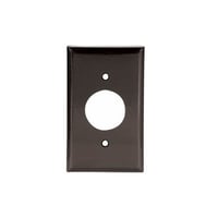 EATON Arrow Hart™ Eaton Wiring Devices 2031B-BOX 2000 Mid-Sized Receptacle Wallplate, 1 Gangs, 4.87 in H x 3.12 in W, Thermoset, Brown