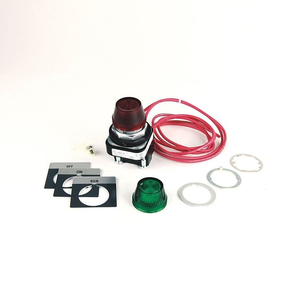 Allen-Bradley 599-PL09BJ Pilot Light, Field Installed Accessory, 480V 50-60Hz, NEMA Size 0-9, Enclosed Type 1-3R-4-12, Fits All 500Line, 1232X, 1232V, 1233X, 1242, 1243, 1272, 1273, 1282, 1283