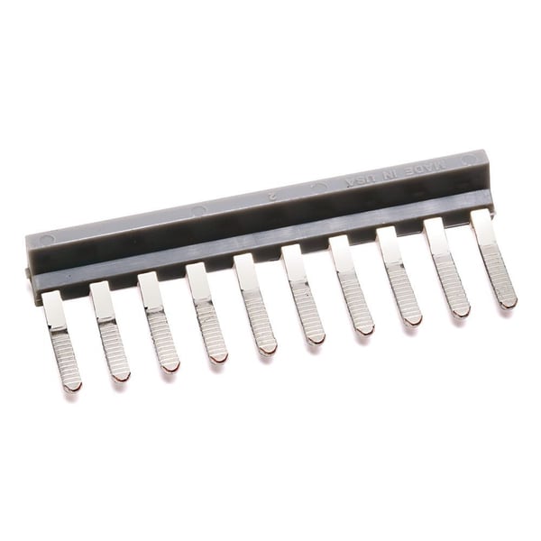 Allen-Bradley 1492-SJFB8-10 Side Jumper, Insulated, 8mm, 10 Pole, Gray, JFB8-10