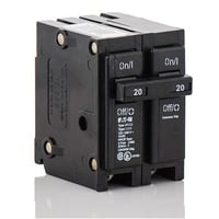 BR220EATON BR220 Type BR Circuit Breaker, 120/240 VAC, 20 A, 10 kA Interrupt, 2 Poles, Common/Thermal Magnetic Trip