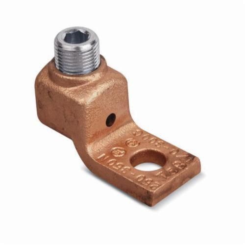 31011Blackburn® Locktite® 31015 1-Hole Mechanical Connector Lug, 300 to 500 kcmil Copper Conductor, 1/2 in Stud, 1 Bolt Holes, Copper