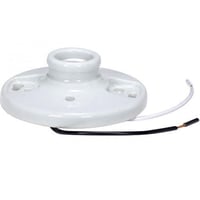 SATCO® 90-2638 Keyless Ceiling Receptacle, 250 VAC, Glazed Porcelain